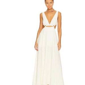 Significant Other Anica Cut-Out Linen-Blend Maxi Dress NWT size 6